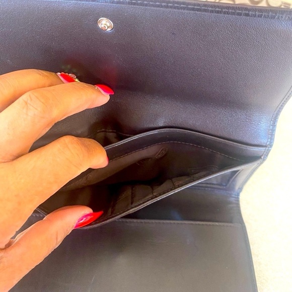 3 Pc: COACH “CC” Canvas & Leather Wallet, Wristlet, & Coin Purse w/Keychain, EUC - Picture 15 of 16